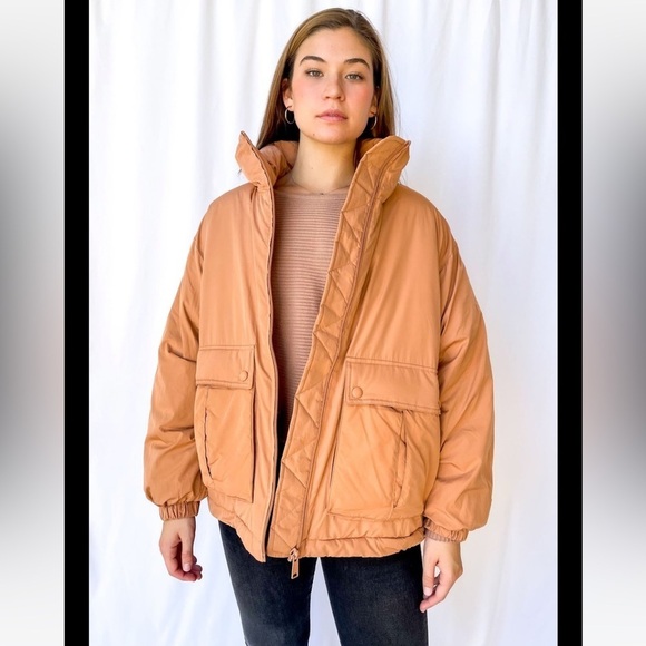 FREE PEOPLE Free People Duvet Bomber Jacket in Doe Size L - Picture 3 of 8